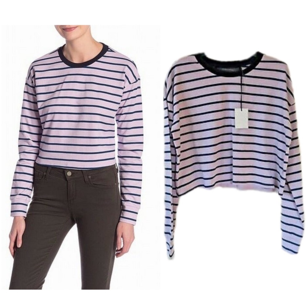 NWT!  Code x Mode cropped long sleeve pullover